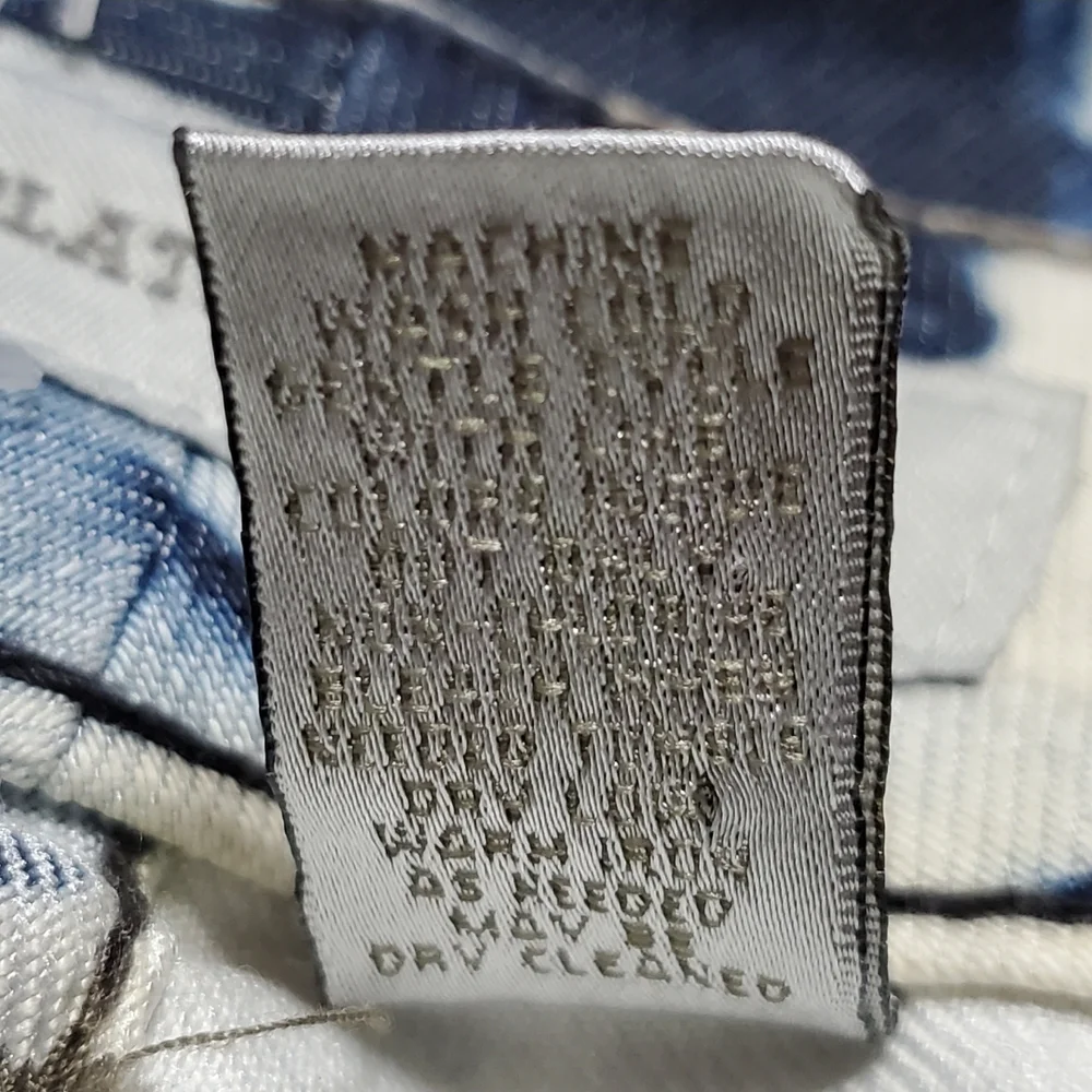 Chico's Women's Demin Indigo Blue Reverse Tie-Dye Jeans Size 0 Short - Picture 13 of 14